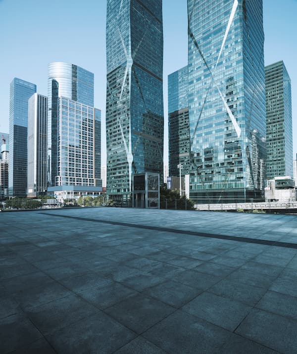 Commercial glass buildings